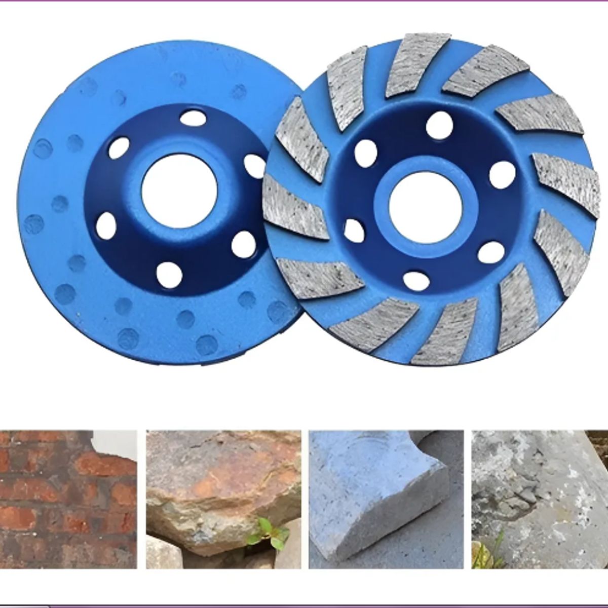 GENERICO - Disco De Desbaste Diamante 4.5 Pulgadas De Granito, Concreto Color Azul