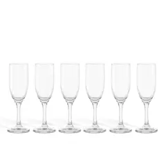 CRISTAR - Set 6 Copas Champagne Modelo Versalles 176mL Espumante