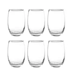 CRISTAR - Set 12 Vasos Altos Mikonos De 460mL Vidrio Transparentes