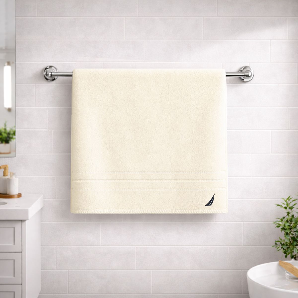 NAUTICA - Toalla de Baño Cuerpo Nautica Home 100% algodón 76x137cm beige