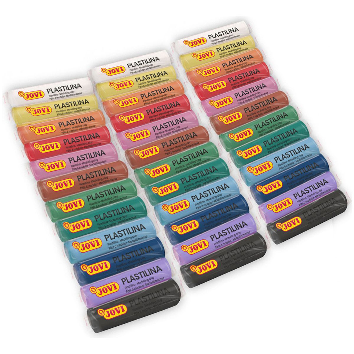 JOVI - Pack 3 Cajas De Plasticina Jovi 12 Colores Surtidos