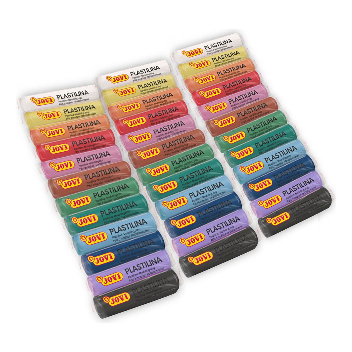 JOVI - Pack 3 Cajas De Plasticina Jovi 12 Colores Surtidos