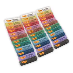 JOVI - Pack 3 Cajas De Plasticina 12 Colores Surtidos