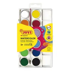JOVI - Set Acuarela Watercolors 12 Colores + Pincel