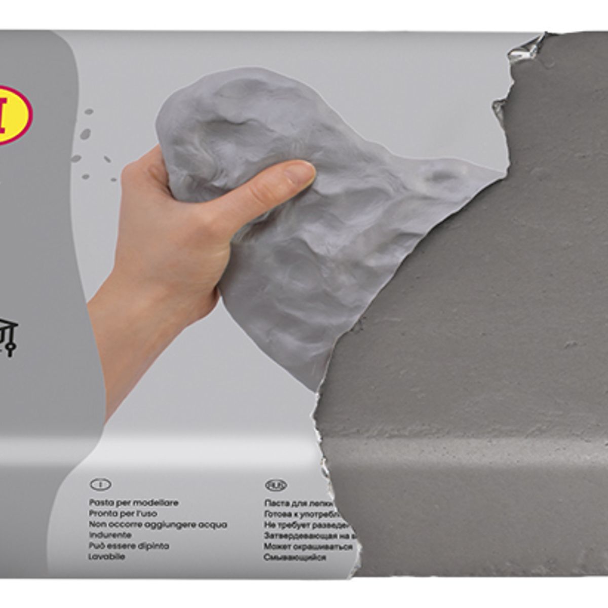 JOVI - Pack De 3 Masas De Modelar Jovi Airdry Clay Gris 500 Grs