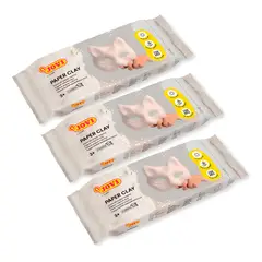 JOVI - Pack 3 Paquetes De Masas Papel Maché Paper Clay 170 G