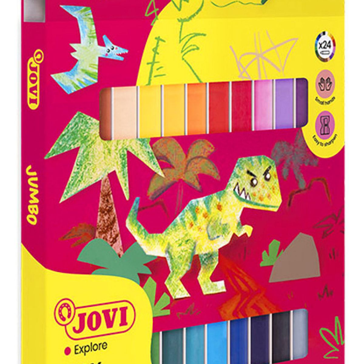 JOVI - Jovi Lápices Cera Wax Crayons Jumbo Caja 24 Colores