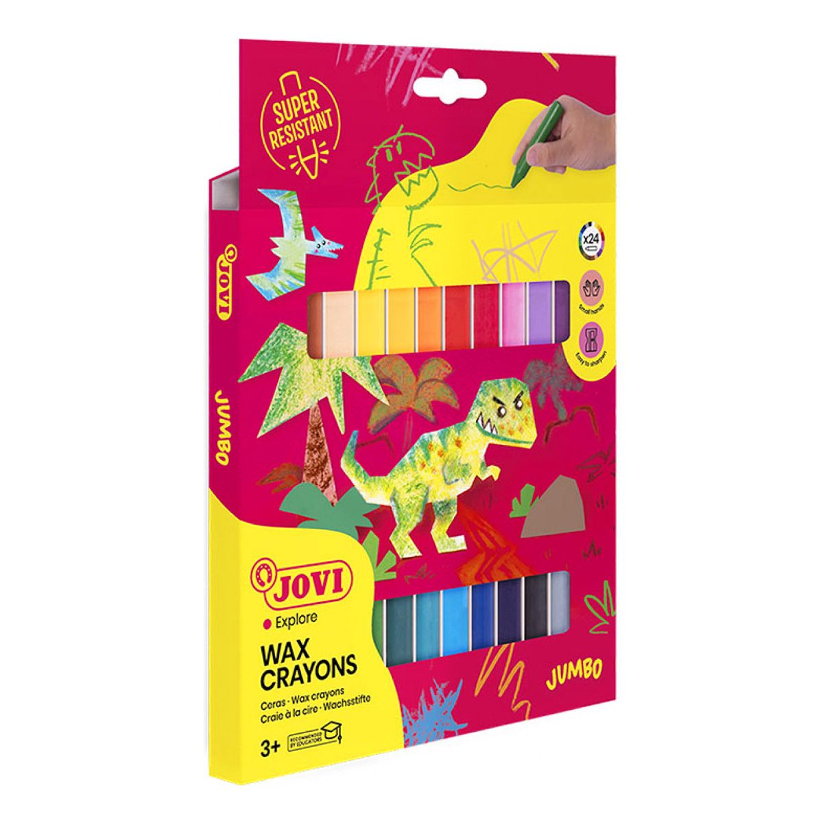 JOVI - Jovi Lápices Cera Wax Crayons Jumbo Caja 24 Colores