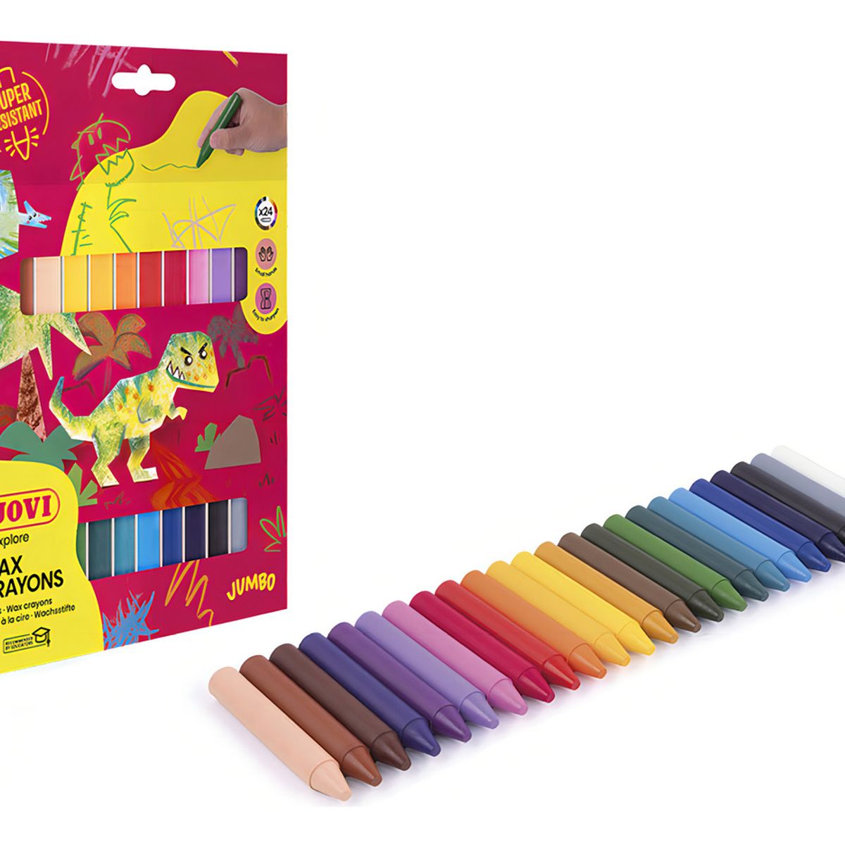 JOVI - Jovi Lápices Cera Wax Crayons Jumbo Caja 24 Colores