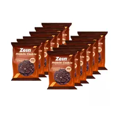 ZEIN - PACK X12 GALLETON PROTEIN COOKIE 20GR PROTEINA BROWNIE NUEZ -