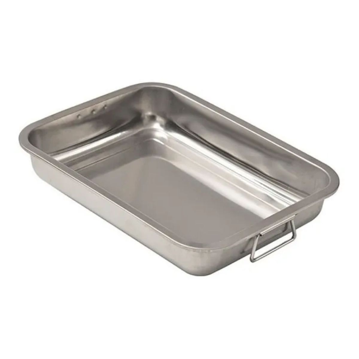 GENERICO - Bandeja Fuente Acero Inoxidable Con Asas Manillas 40x30 Cm