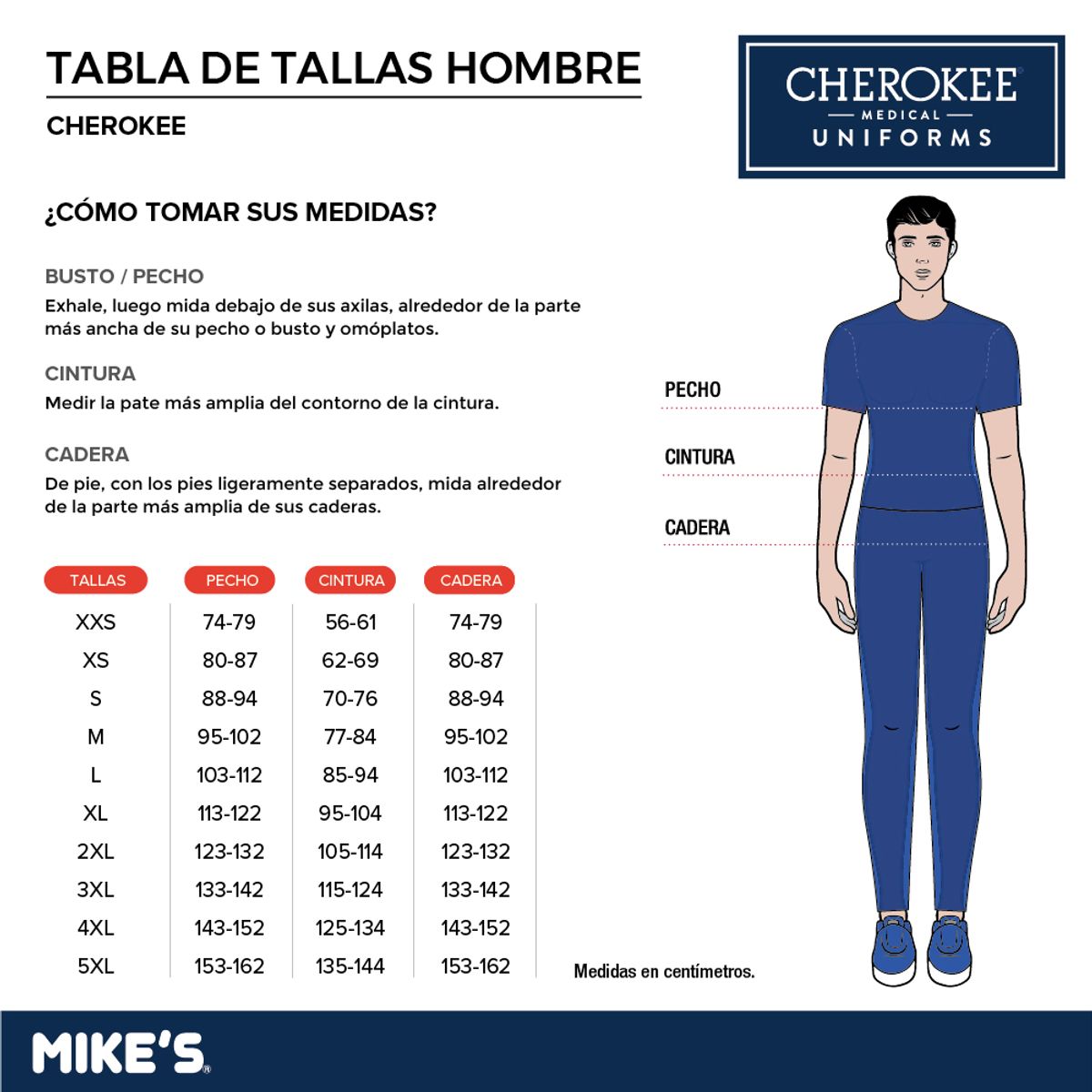 CHEROKEE - POLERA CLÍNICA HOMBRE CHEROKEE 4876 KHAKI