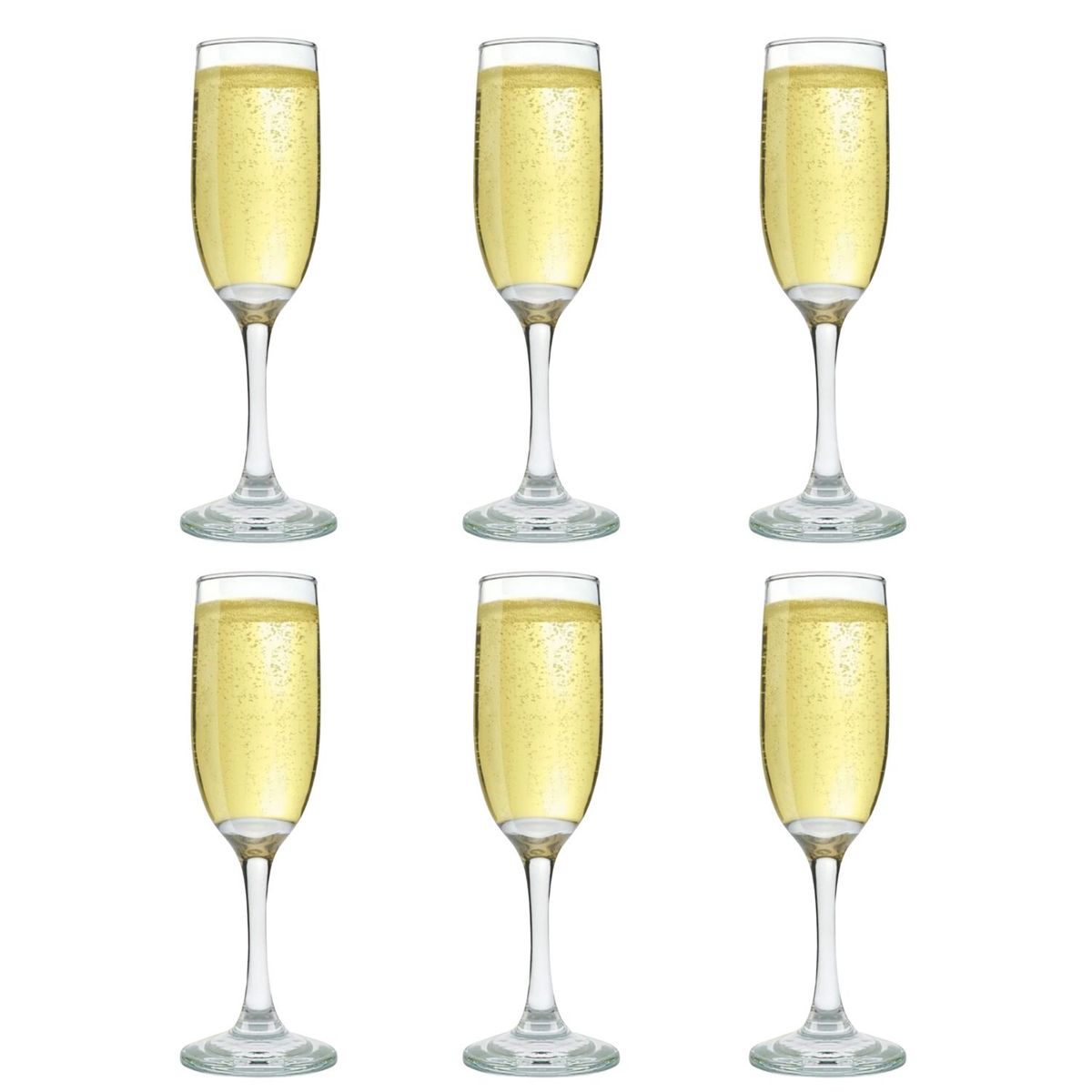 CRISTAR - Set 6 Copas Champagne Modelo Versalles 176mL Espumante