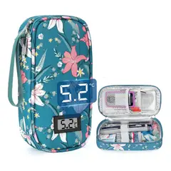 GENERICO - Estuche De Viaje Cooler Bolso Porta Insulina Diabéticos Lirio Flores