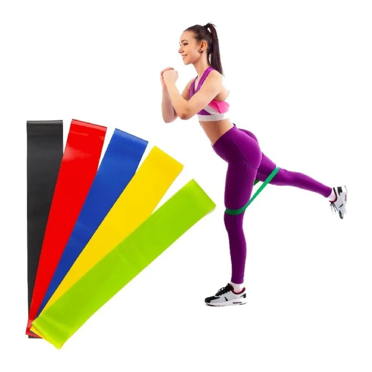 GENERICO - 5 Ligas 32cm Juego De Ligas Para Ejercicio Fitness