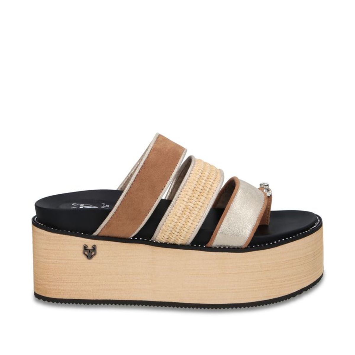GOTTA - Sandalia Plataforma Beige Mujer 15662