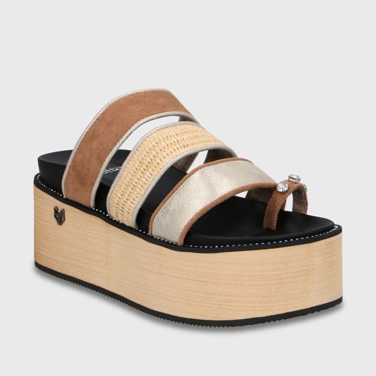 GOTTA - Sandalia Plataforma Beige Mujer 15662
