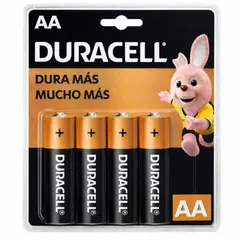 DURACELL - Pack de 4 Pilas AA Blister Long Life