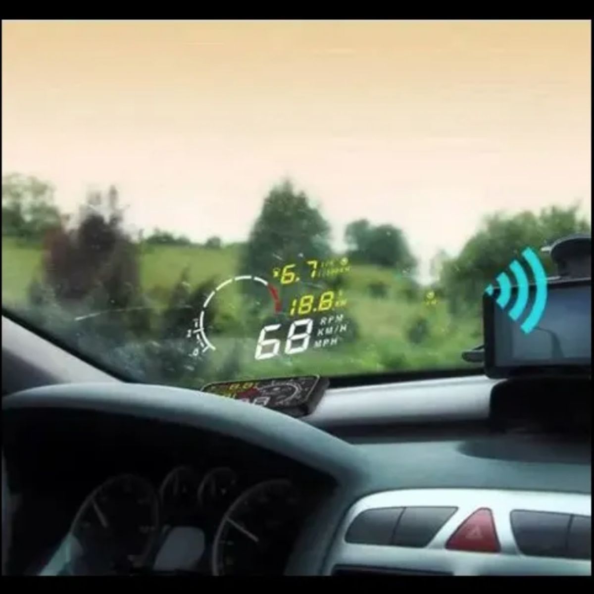 IRM - Velocímetro Proyector Marcadores Parabrisa Obd2 Auto Karvas Negro - Head Up Display