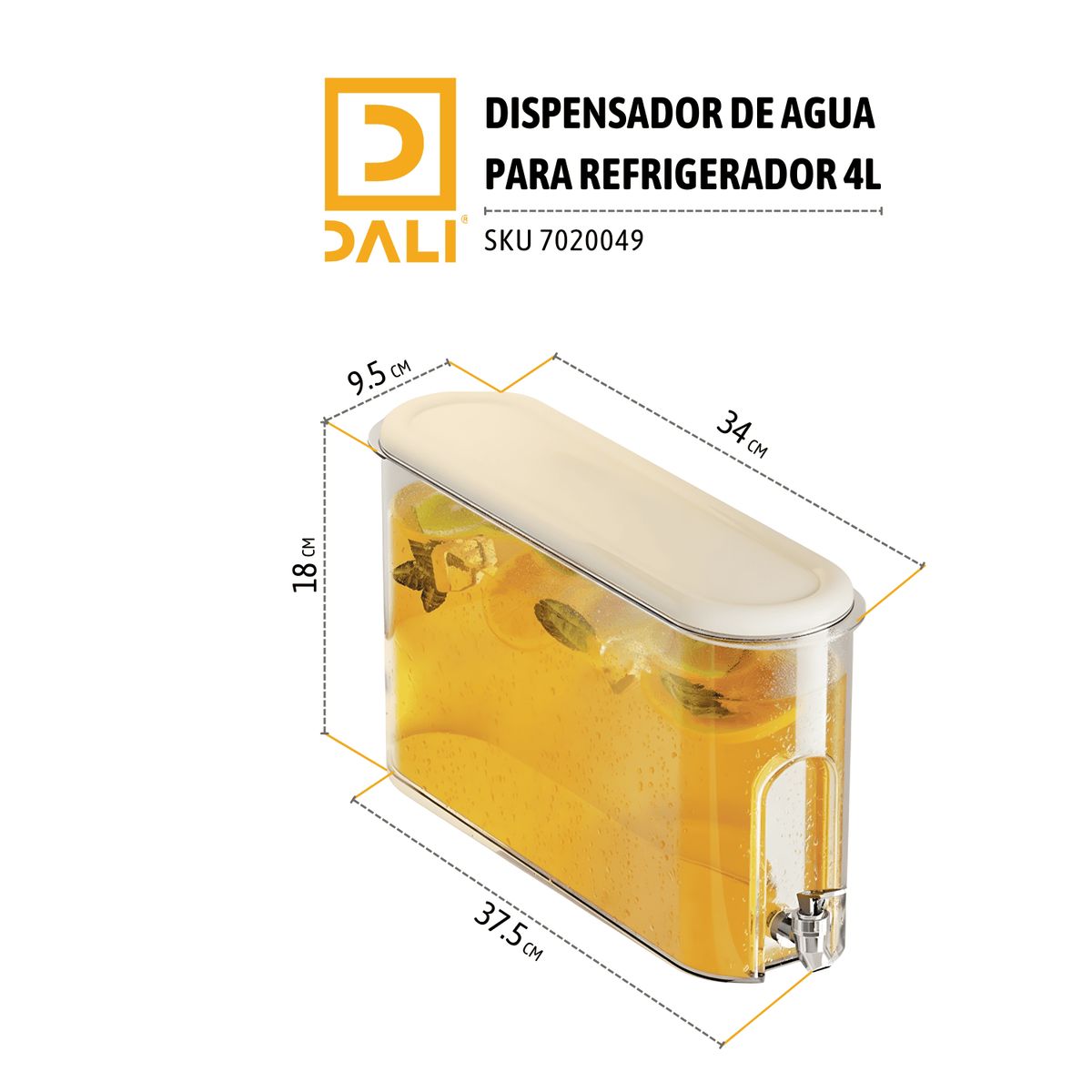 DALI - Dispensador de Agua para Refrigerador 4L con Grifo