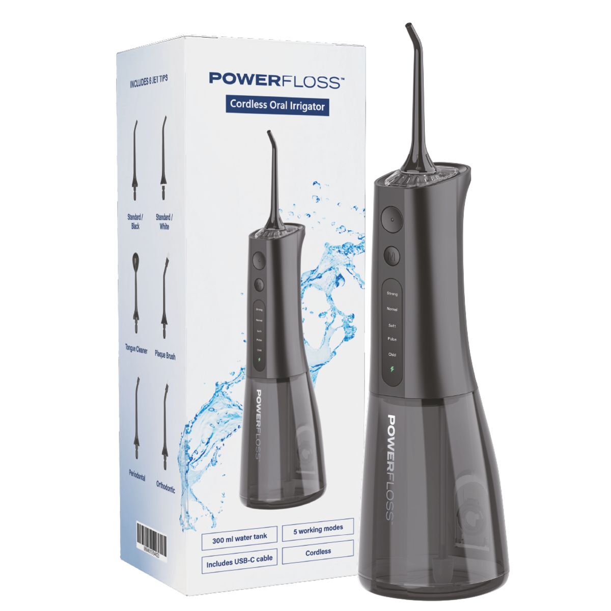 POWERFLOSS - Irrigador Bucal Limpieza Dental 300ml Power Floss