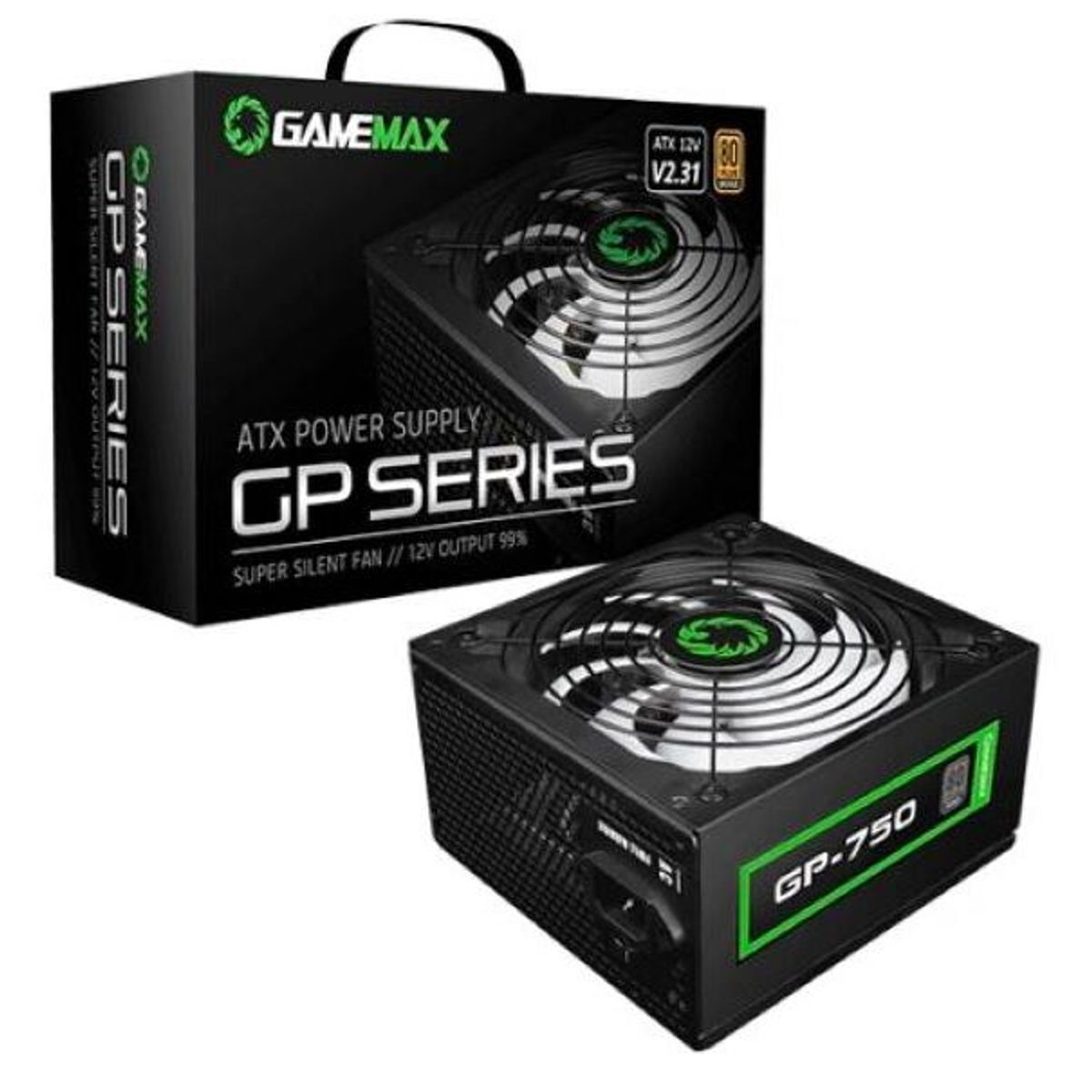 GAMEMAX - Fuente de Poder 750W - Gamemax GP-750  80 Plus Bronze