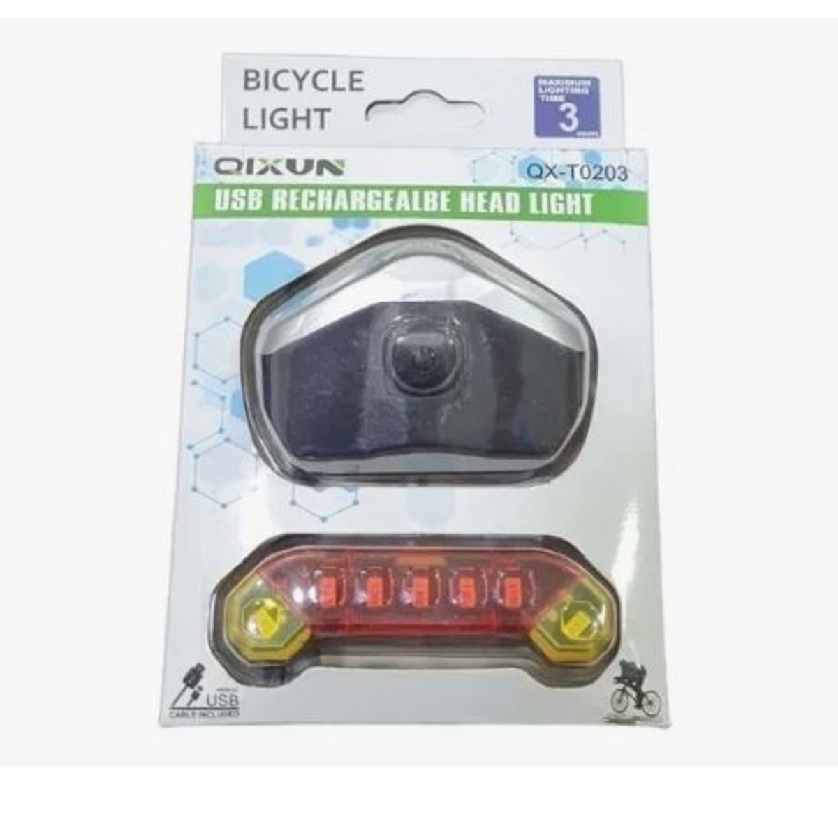 GENERICO - Set Luces Led Bicicleta Delantera Trasera Recargables