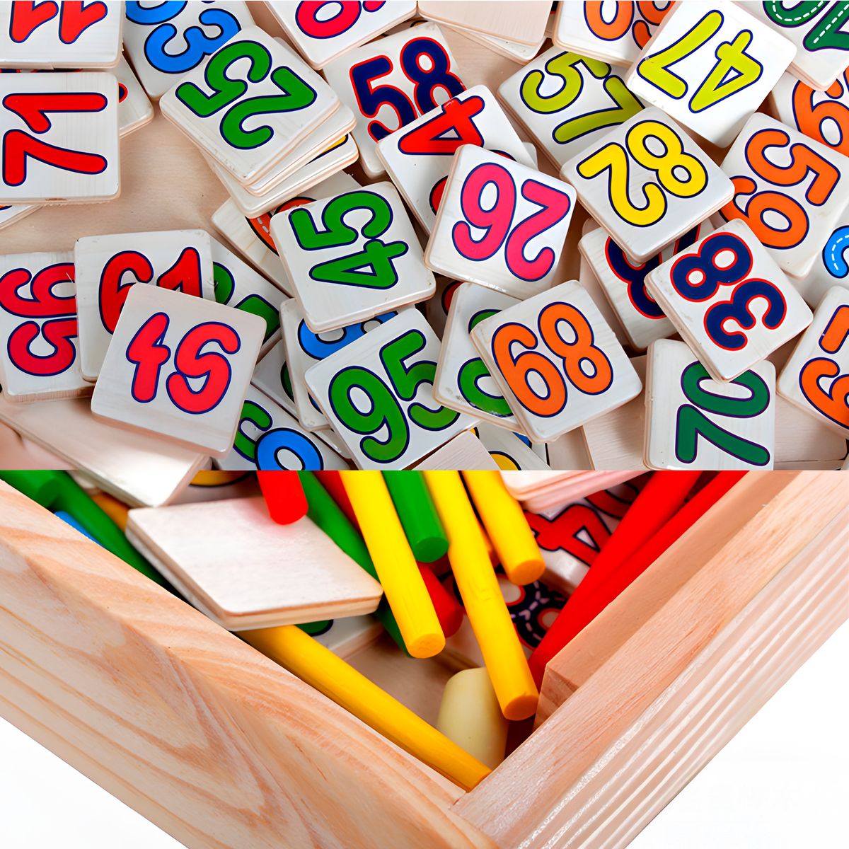 GENERICO - Juguete Matemático Educativo Montessori Contar Tablero Niños