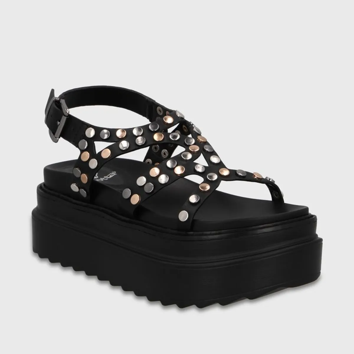 GOTTA - Sandalia Plataforma Negra Mujer 25236
