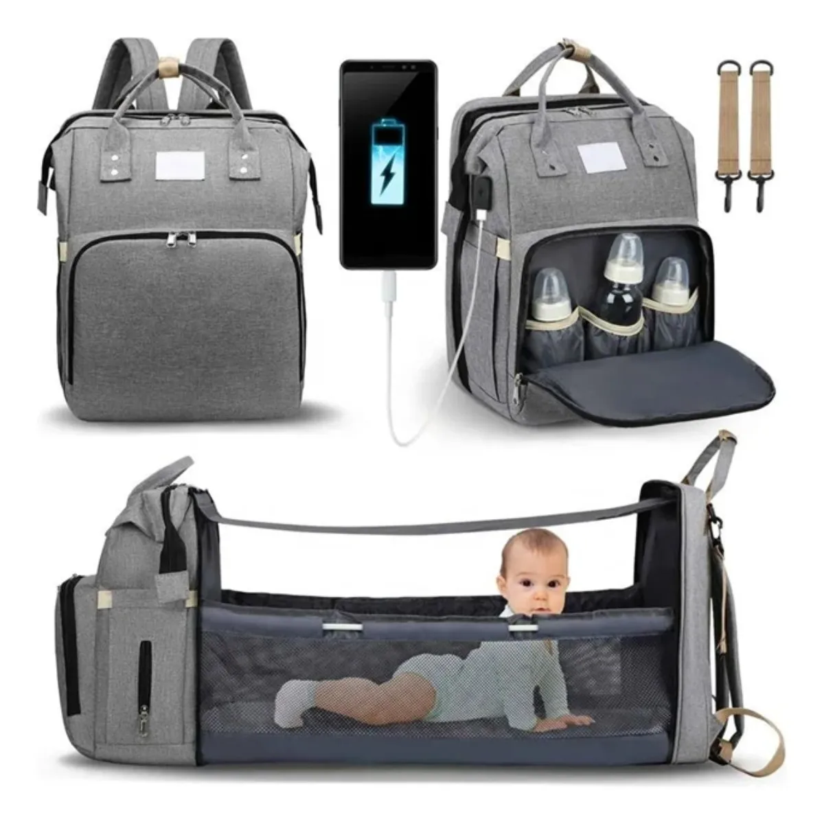 MOVI - Mochila Pañalera y Mudador de Bebé 3 en 1