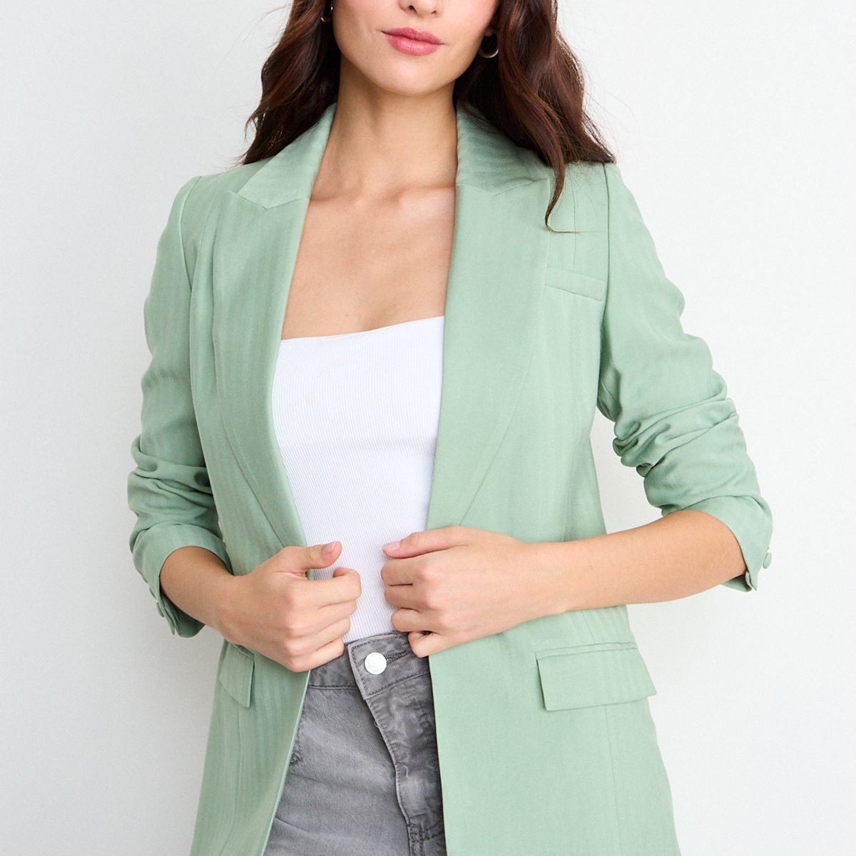 IO - Blazer Liso Mujer Verde Io