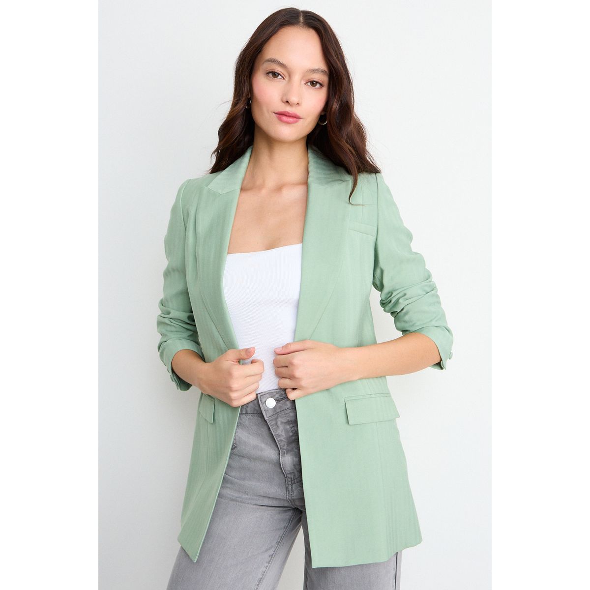 IO - Blazer Liso Mujer Verde Io