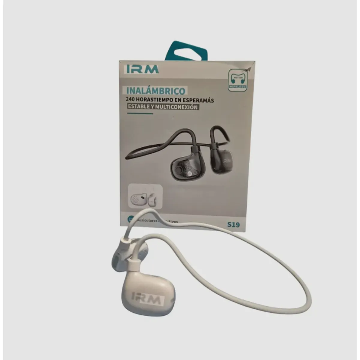 IRM - Audífonos Bluetooth deportivos IRM S19- BLANCO