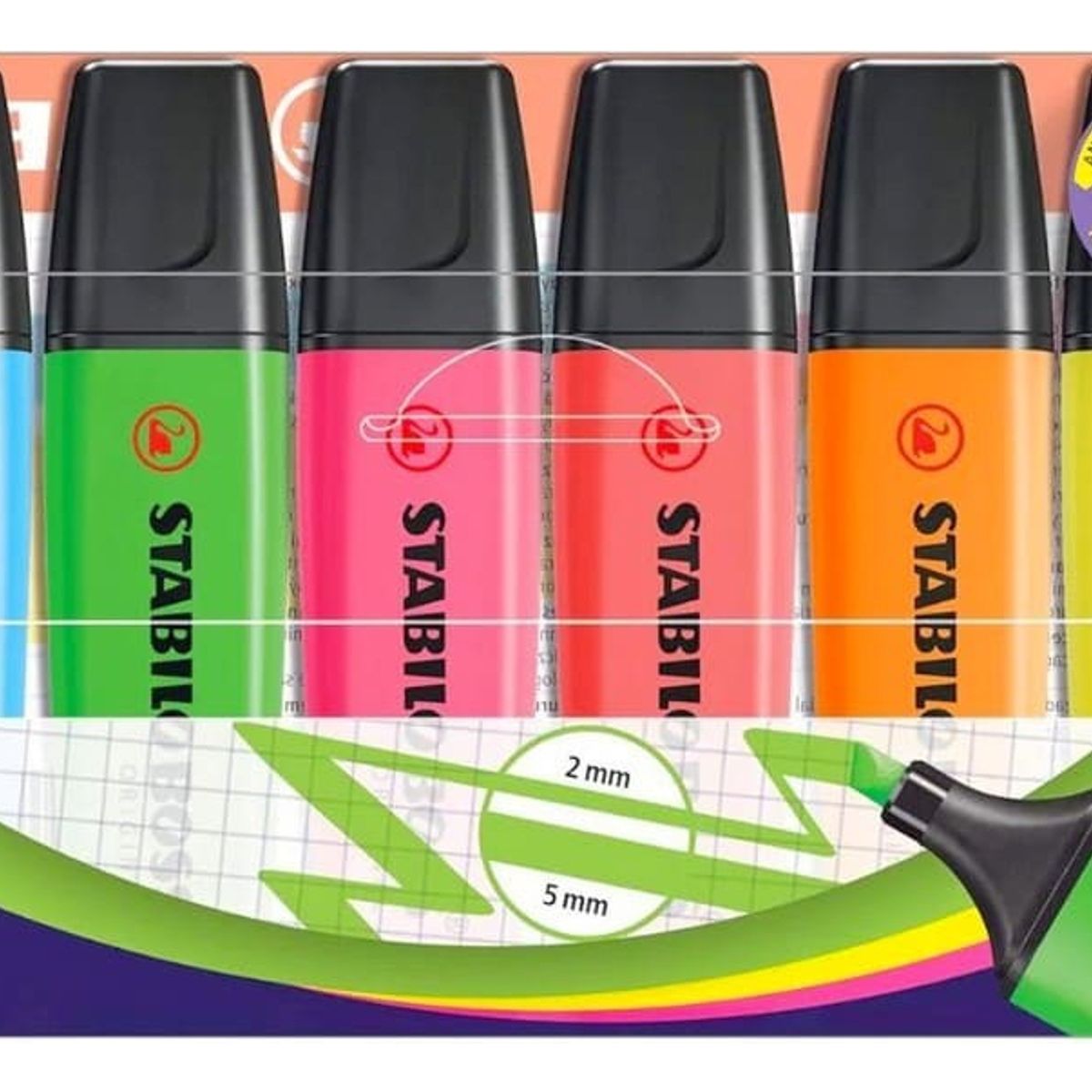 STABILO - Resaltador Stabilo Boss Fluorescente Punta Biselada Pack 6 Colores