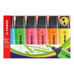 STABILO - Resaltador Boss Fluorescente Punta Biselada Pack 6 Colores