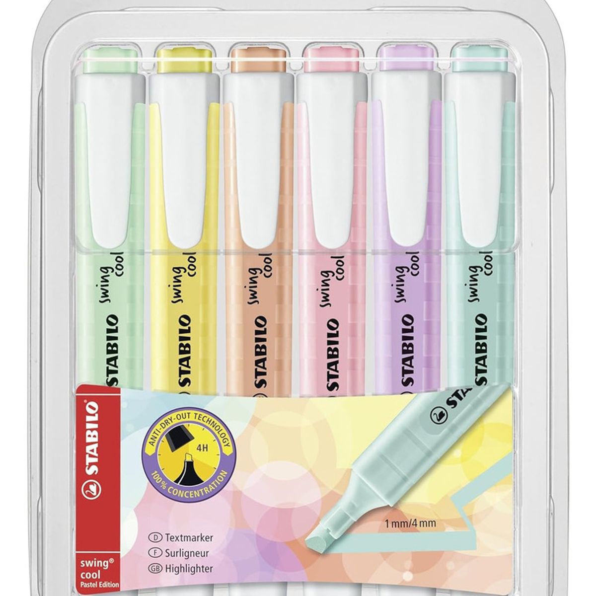 STABILO - Marcatextos Stabilo Swing Cool Pastel 6 Unidades Tinta A Base De Agua