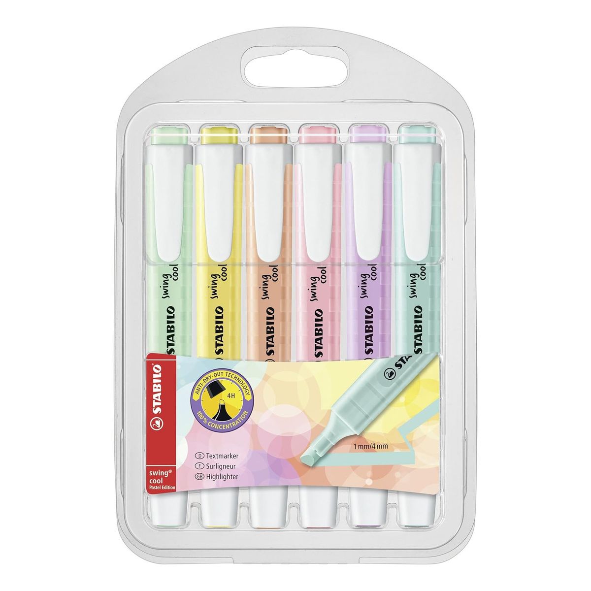 STABILO - Marcatextos Stabilo Swing Cool Pastel 6 Unidades Tinta A Base De Agua