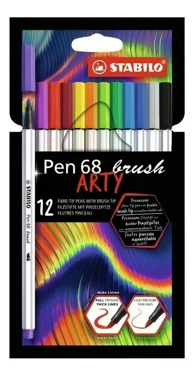 Lapices Brush Pen Punta Pincel Set X 12 Unidades
