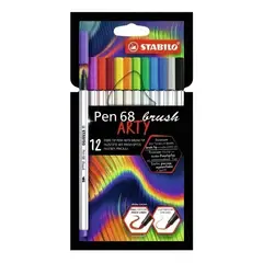 STABILO - Lapices Brush Pen Punta Pincel Set X 12 Unidades