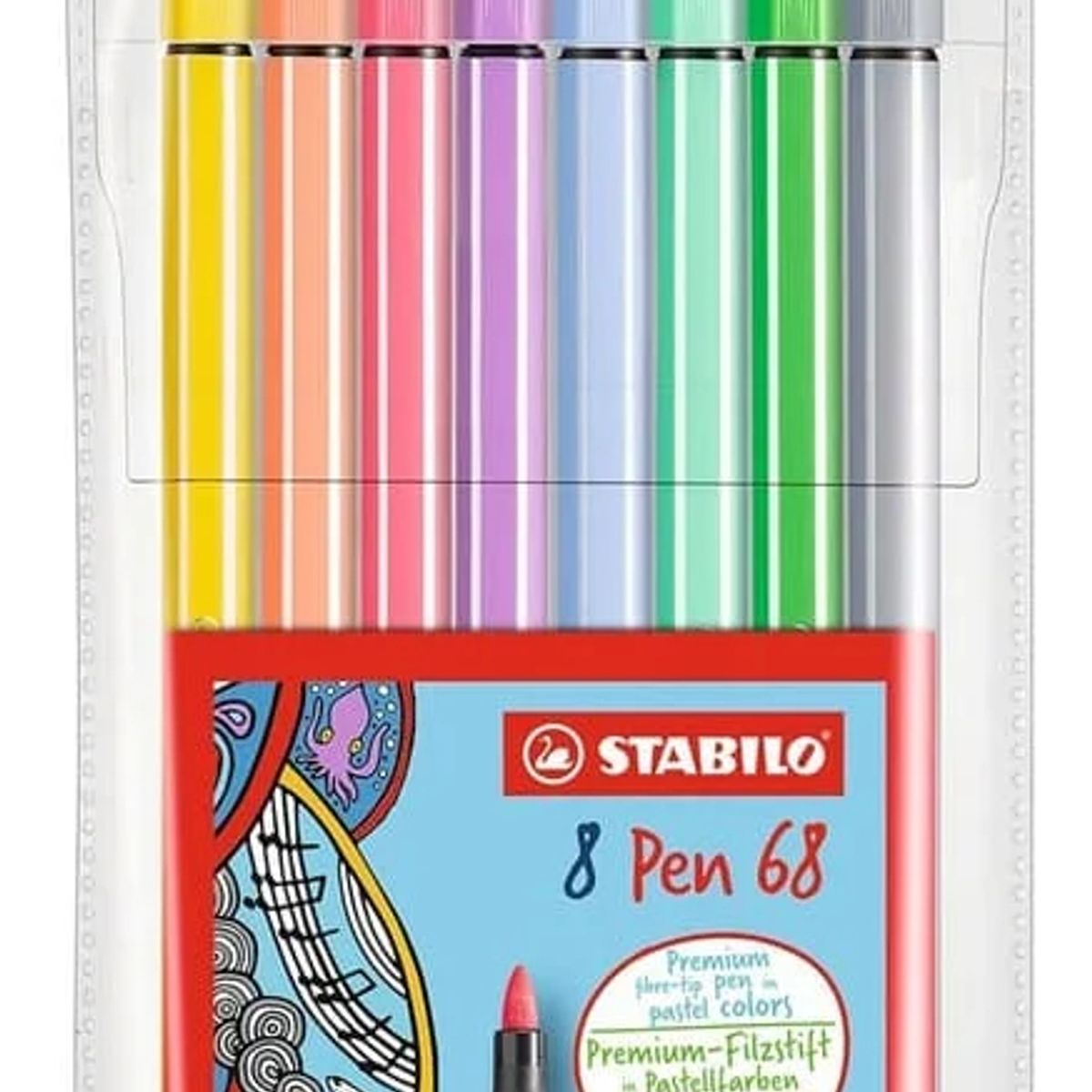 STABILO - Rotulador Stabilo Pen 68 Colores Pastel Estuche De 8 Unidades