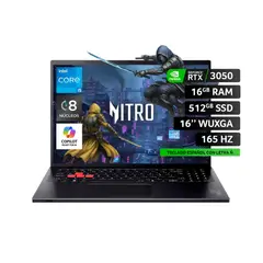 ACER - Notebook Gamer / IntelCorei5 / NVIDIA RTX 3050 / 16GB RAM /512GBSSD /16" a 165Hz