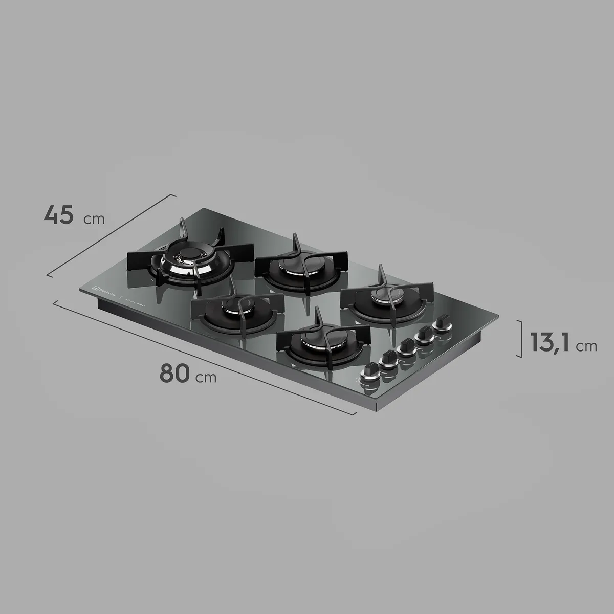 ELECTROLUX - Encimera a Gas 5 Platos Home Pro Cocción KE5HP Espejado