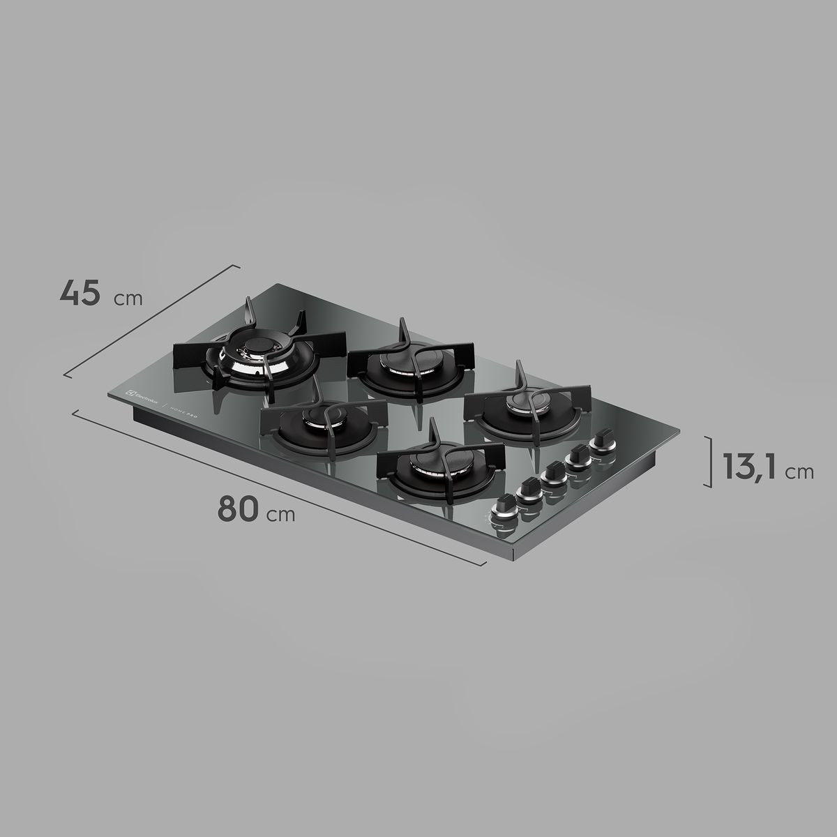 ELECTROLUX - Encimera a Gas 5 Platos Home Pro Cocción KE5HP Espejado