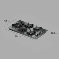 Encimera a Gas 5 Platos Home Pro Cocción KE5HP Espejado