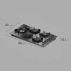 ELECTROLUX - Encimera a Gas 5 Platos Home Pro Cocción KE5HP Espejado