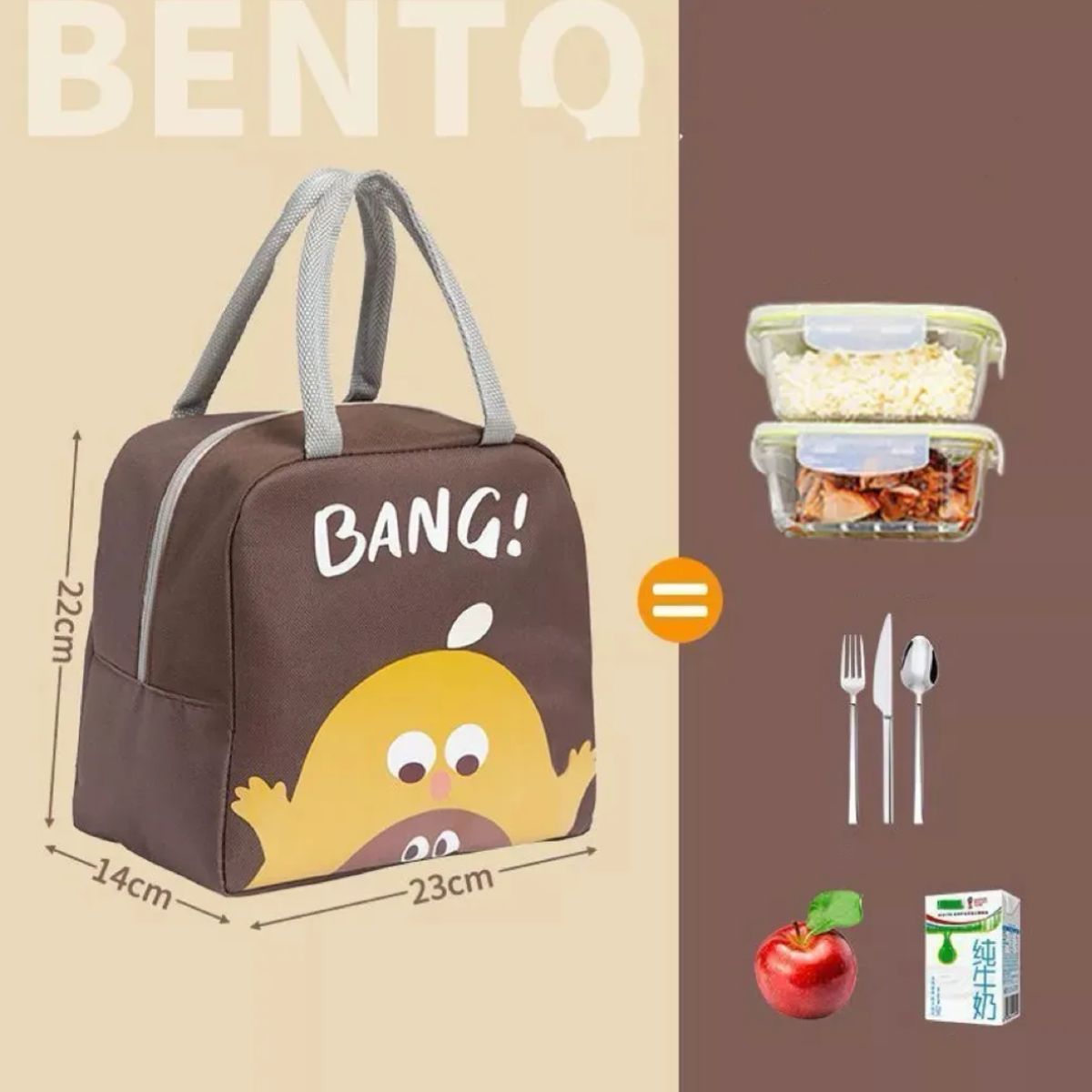 OKAY - Lonchera Bolsa Térmica Colación Almuerzo Portátil Café