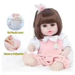 GENERICO - Muñeca Bebé 38 Cm De Silicona, Articulada Con Accesorios Gav