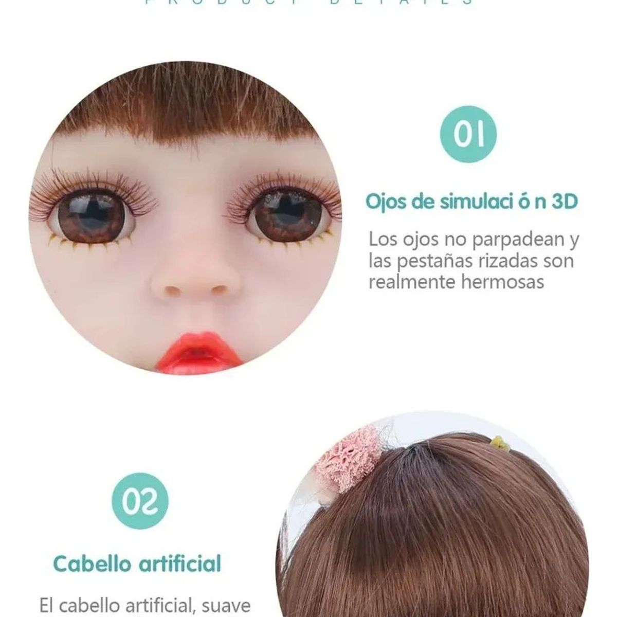 GENERICO - Muñeca Bebé 38 Cm De Silicona, Articulada Con Accesorios Gav