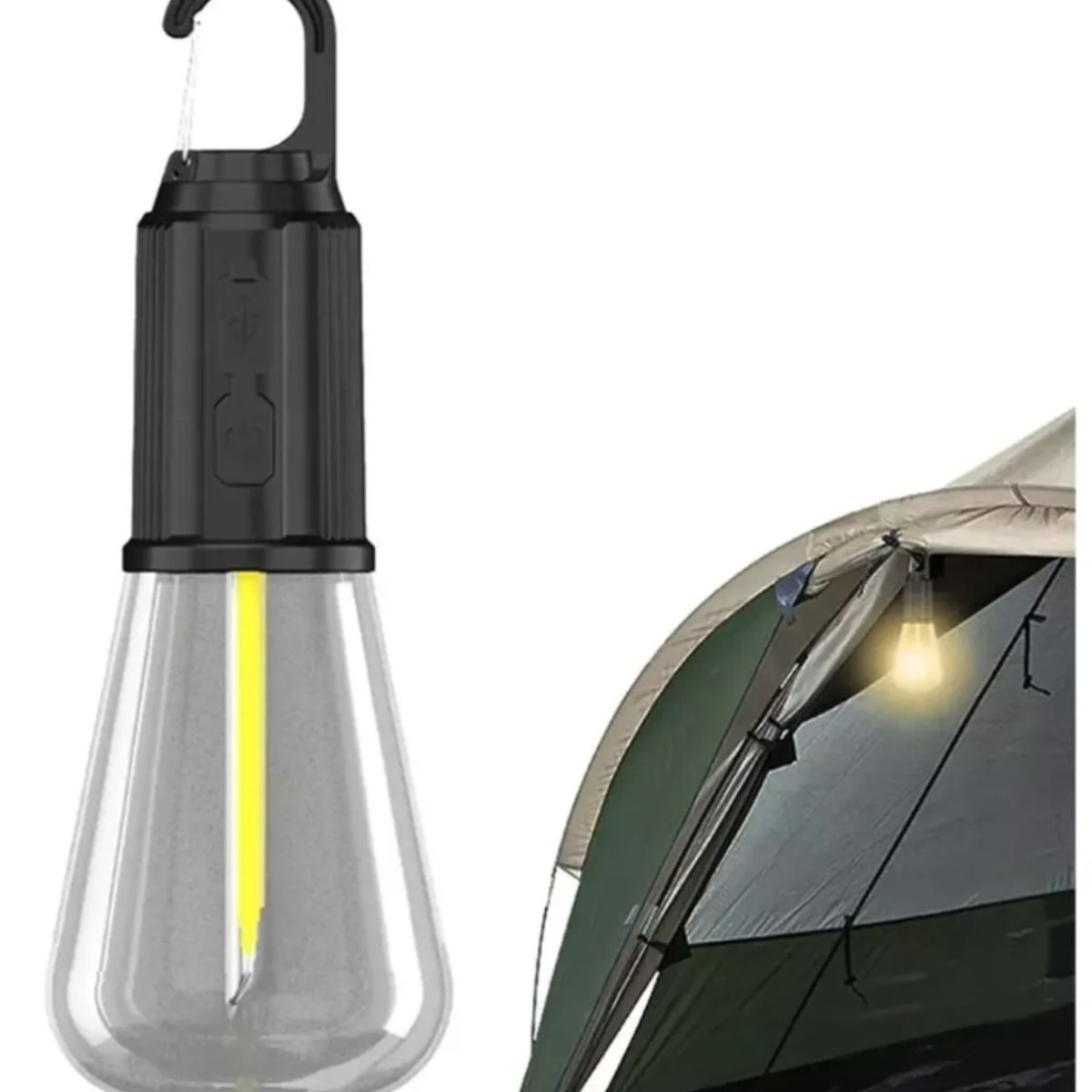 IRM - Lámpara Camping Foco Led Recargable Usb Portátil Negro