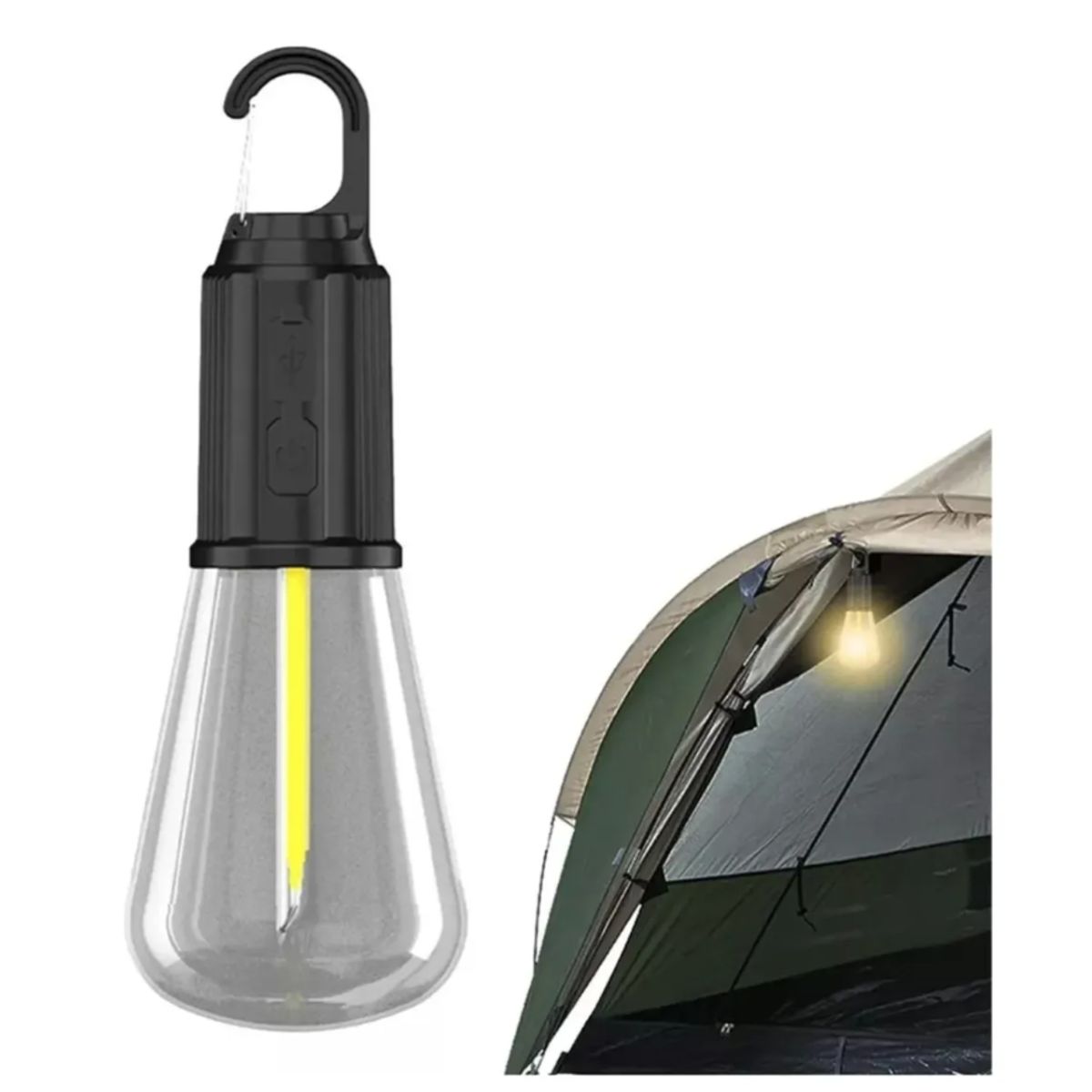IRM - Lámpara Camping Foco Led Recargable Usb Portátil Negro